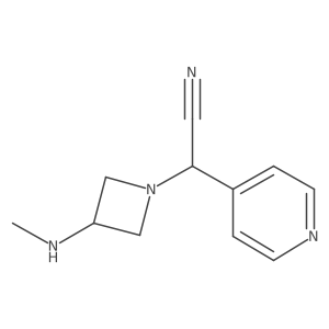 2-(3-(Methylamino)azetidin-1-yl)-2-(pyridin-4-yl)acetonitrile结构式