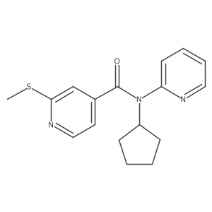 N-cyclopentyl-2-(methylsulfanyl)-N-(pyridin-2-yl)pyridine-4-carboxamide Structure