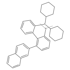 2'-(Dicyclohexylphosphanyl)-N,N-dimethyl-6-(naphthalen-2-yl)-[1,1'-biphenyl]-2-amine结构式