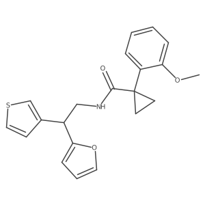 N-(2-(furan-2-yl)-2-(thiophen-3-yl)ethyl)-1-(2-methoxyphenyl)cyclopropane-1-carboxamide结构式