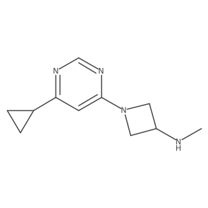 1-(6-cyclopropylpyrimidin-4-yl)-N-methylazetidin-3-amine结构式
