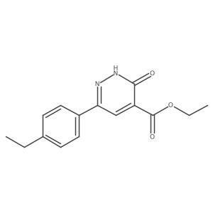Ethyl 6-(4-ethylphenyl)-3-oxo-2,3-dihydropyridazine-4-carboxylate结构式
