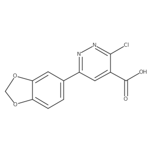 6-(Benzo[d][1,3]dioxol-5-yl)-3-chloropyridazine-4-carboxylic acid Structure