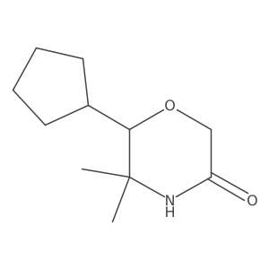 6-Cyclopentyl-5,5-dimethylmorpholin-3-one Structure