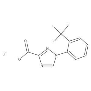 Lithium(1+) ion 1-[2-(trifluoromethyl)phenyl]-1h-1,2,4-triazole-3-carboxylate结构式