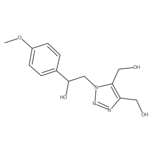 2-[4,5-bis(hydroxymethyl)-1H-1,2,3-triazol-1-yl]-1-(4-methoxyphenyl)ethanol结构式