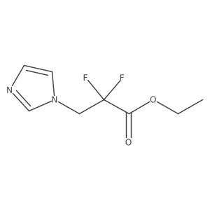 ethyl 2,2-difluoro-3-(1H-imidazol-1-yl)propanoate结构式
