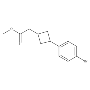 Methyl 2-(3-(4-bromophenyl)cyclobutyl)acetate Structure