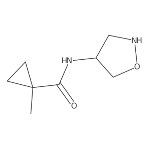 1-methyl-N-[(4S)-1,2-oxazolidin-4-yl]cyclopropane-1-carboxamide结构式