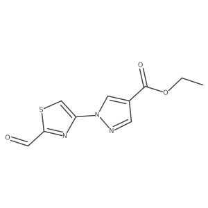 ethyl 1-(2-formyl-1,3-thiazol-4-yl)-1H-pyrazole-4-carboxylate结构式