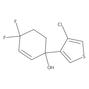 1-(4-Chlorothiophen-3-yl)-4,4-difluorocyclohex-2-en-1-ol结构式