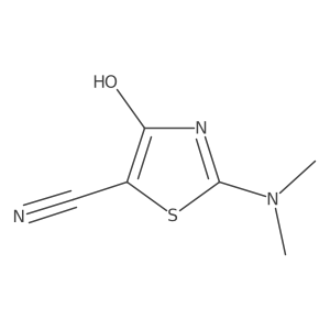 2-(Dimethylamino)-4-hydroxy-1,3-thiazole-5-carbonitrile结构式
