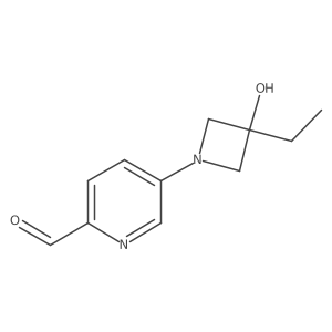 5-(3-Ethyl-3-hydroxyazetidin-1-yl)pyridine-2-carbaldehyde Structure