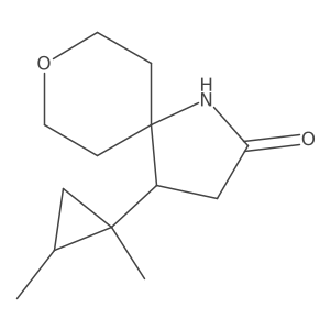 4-(1,2-Dimethylcyclopropyl)-8-oxa-1-azaspiro[4.5]decan-2-one结构式