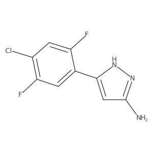 3-(4-chloro-2,5-difluorophenyl)-1H-pyrazol-5-amine Structure