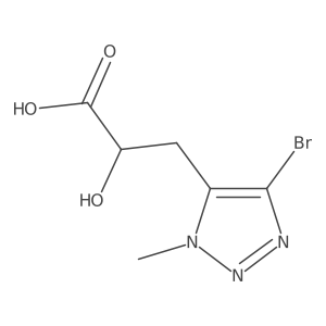 3-(4-bromo-1-methyl-1H-1,2,3-triazol-5-yl)-2-hydroxypropanoic acid Structure