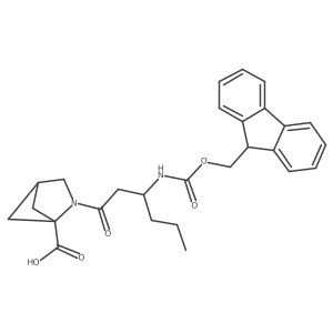 2-[(3S)-3-({[(9H-fluoren-9-yl)methoxy]carbonyl}amino)hexanoyl]-2-azabicyclo[2.1.1]hexane-1-carboxylic acid Structure