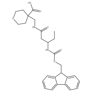 4-{[(3R)-3-({[(9H-fluoren-9-yl)methoxy]carbonyl}amino)pentanamido]methyl}oxane-4-carboxylic acid Structure