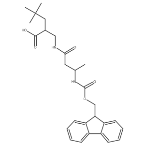 2-{[(3S)-3-({[(9H-fluoren-9-yl)methoxy]carbonyl}amino)butanamido]methyl}-4,4-dimethylpentanoic acid Structure