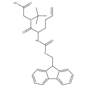 2-[N-tert-butyl-2-({[(9H-fluoren-9-yl)methoxy]carbonyl}amino)hex-5-enamido]acetic acid Structure