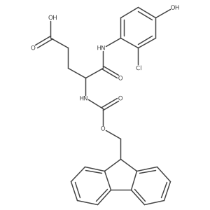 4-[(2-chloro-4-hydroxyphenyl)carbamoyl]-4-({[(9H-fluoren-9-yl)methoxy]carbonyl}amino)butanoic acid结构式