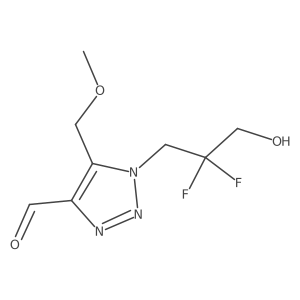 1-(2,2-difluoro-3-hydroxypropyl)-5-(methoxymethyl)-1H-1,2,3-triazole-4-carbaldehyde结构式