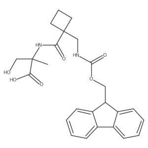 2-({1-[({[(9H-fluoren-9-yl)methoxy]carbonyl}amino)methyl]cyclobutyl}formamido)-3-hydroxy-2-methylpropanoic acid Structure