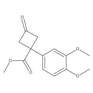Methyl 1-(3,4-dimethoxyphenyl)-3-oxocyclobutane-1-carboxylate结构式