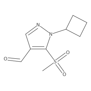 1-cyclobutyl-5-methanesulfonyl-1H-pyrazole-4-carbaldehyde Structure