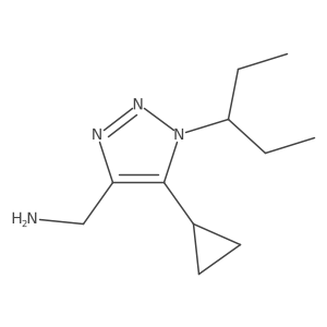 [5-cyclopropyl-1-(pentan-3-yl)-1H-1,2,3-triazol-4-yl]methanamine Structure