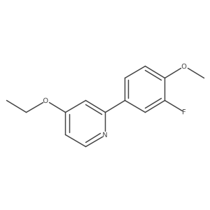 4-Ethoxy-2-(3-fluoro-4-methoxyphenyl)pyridine结构式