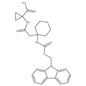 1-{2-[4-({[(9H-fluoren-9-yl)methoxy]carbonyl}amino)thian-4-yl]acetamido}cyclopropane-1-carboxylic acid Structure