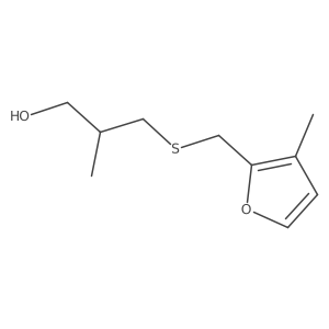 2-Methyl-3-{[(3-methylfuran-2-yl)methyl]sulfanyl}propan-1-ol结构式