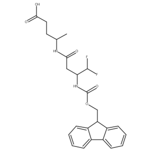 4-[3-({[(9H-fluoren-9-yl)methoxy]carbonyl}amino)-4,4-difluorobutanamido]pentanoic acid结构式