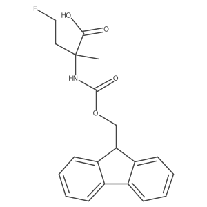 2-((((9H-Fluoren-9-yl)methoxy)carbonyl)amino)-4-fluoro-2-methylbutanoic acid Structure