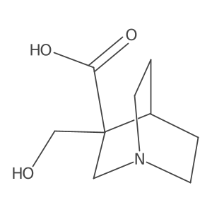 3-(Hydroxymethyl)-1-azabicyclo[2.2.2]octane-3-carboxylic acid结构式