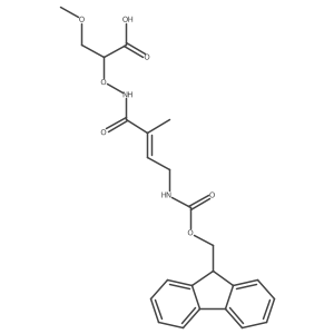2-{[4-({[(9H-fluoren-9-yl)methoxy]carbonyl}amino)-2-methylbut-2-enamido]oxy}-3-methoxypropanoic acid Structure