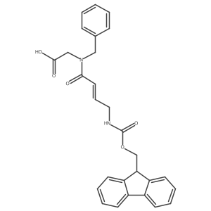 2-[N-benzyl-4-({[(9H-fluoren-9-yl)methoxy]carbonyl}amino)but-2-enamido]acetic acid Structure