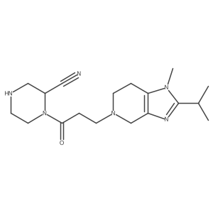 1-[3-(1-Methyl-2-propan-2-yl-6,7-dihydro-4H-imidazo[4,5-c]pyridin-5-yl)propanoyl]piperazine-2-carbonitrile结构式