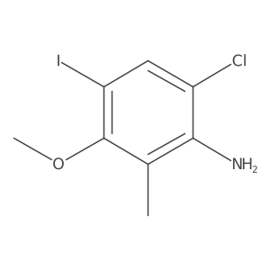 6-Chloro-4-iodo-3-methoxy-2-methylbenzenamine结构式