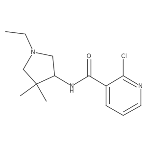 2-Chloro-N-(1-ethyl-4,4-dimethylpyrrolidin-3-yl)pyridine-3-carboxamide结构式