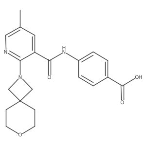 4-(5-Methyl-2-{7-oxa-2-azaspiro[3.5]nonan-2-yl}pyridine-3-amido)benzoic acid Structure