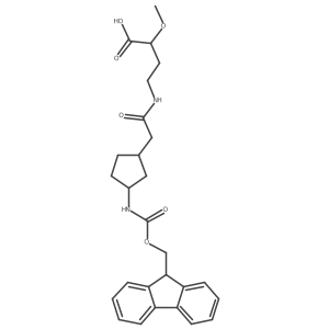 rac-4-{2-[(1R,3S)-3-({[(9H-fluoren-9-yl)methoxy]carbonyl}amino)cyclopentyl]acetamido}-2-methoxybutanoic acid结构式