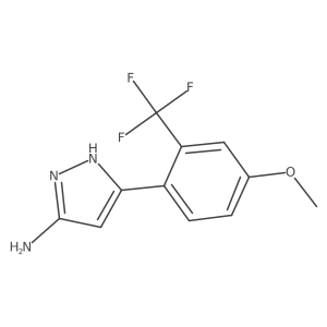5-[4-methoxy-2-(trifluoromethyl)phenyl]-1H-pyrazol-3-amine Structure