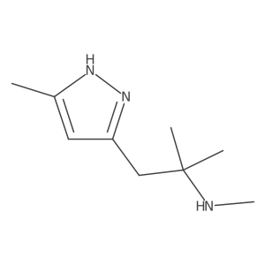 methyl[2-methyl-1-(5-methyl-1H-pyrazol-3-yl)propan-2-yl]amine Structure