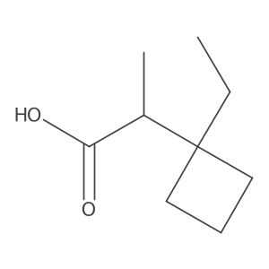 2-(1-Ethylcyclobutyl)propanoic acid结构式
