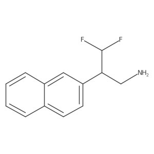 3,3-Difluoro-2-(naphthalen-2-yl)propan-1-amine结构式