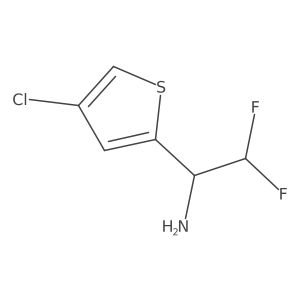 1-(4-Chlorothiophen-2-yl)-2,2-difluoroethan-1-amine结构式