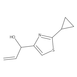 1-(2-Cyclopropyl-1,3-thiazol-4-yl)prop-2-en-1-ol结构式