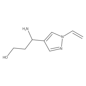 3-amino-3-(1-ethenyl-1H-pyrazol-4-yl)propan-1-ol Structure